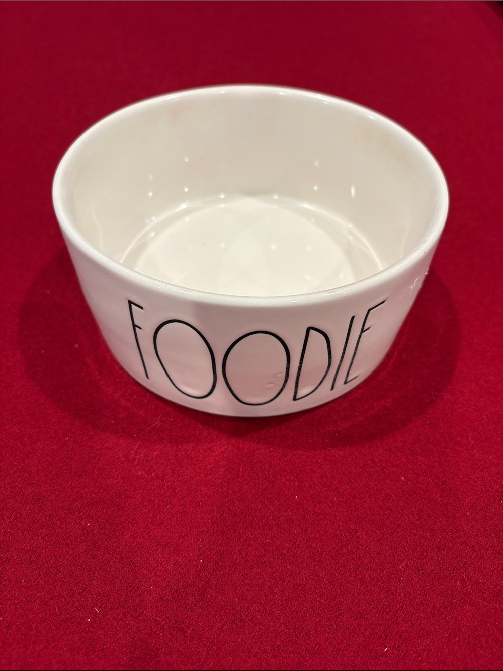 Rae Dunn White Ceramic 'FOODIE' Bowl